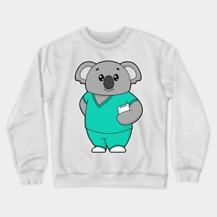 Koala as Nurse with Notepad Crewneck Sweatshirt